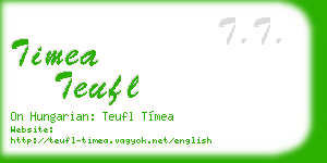 timea teufl business card